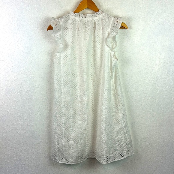 NWT Paris Atelier & other stories white eyelet mini cotton dress 6 - Picture 11 of 11